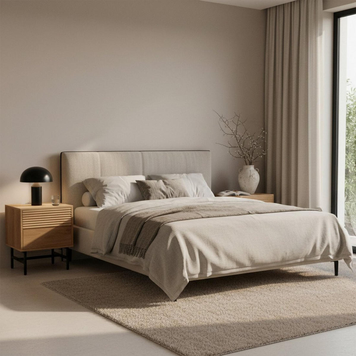 NACHTTISCH 2 SCHUBLADEN Land Natürlich 44 cm x 55 cm - Naturfarben, Holzwerkstoff (44/55/40cm) - Klast Home