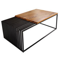 COUCHTISCH ARCHITECTURE Sheesham rechteckig Natur|Schwarz 100cm - Schwarz/Braun, Holz/Metall (55/100/40cm) - riess-ambiente