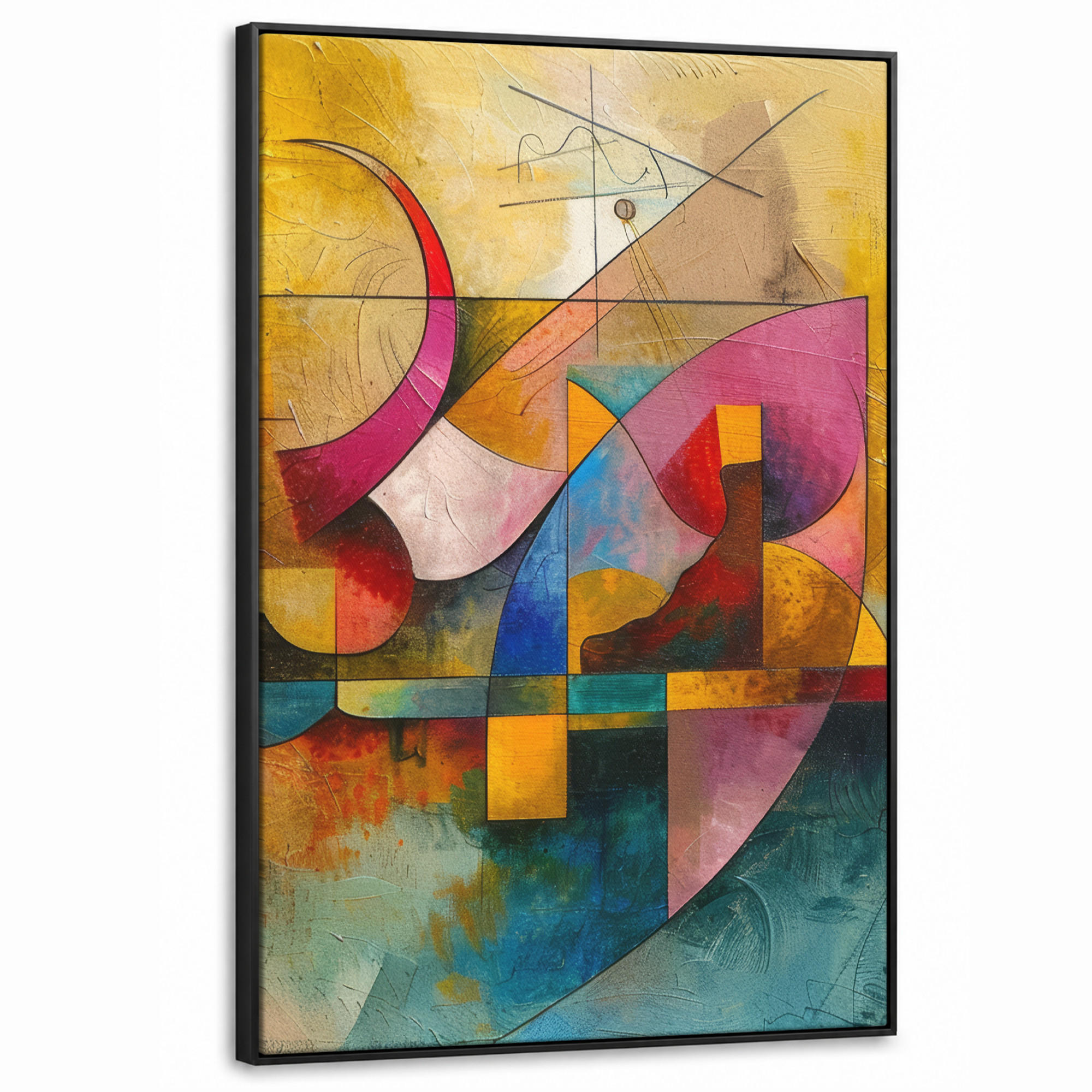 MuchoWow Leinwand Gelb 100x150 cm