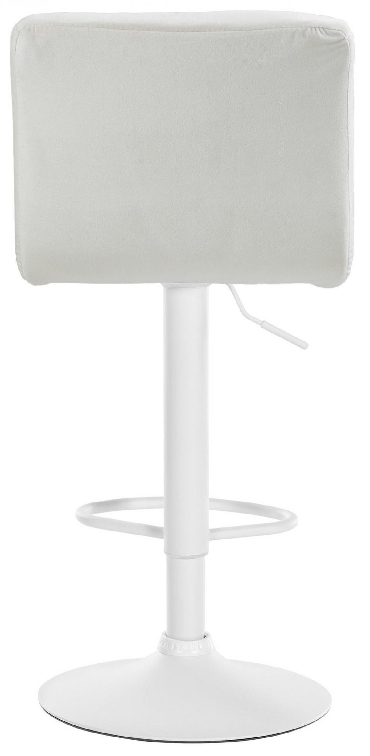 BARHOCKER Samt creme - Creme/Weiß, Textil/Metall (46/94/47cm) - CLP