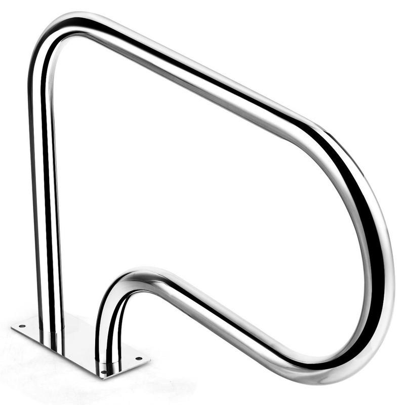 POOLHANDLAUF aus Edelstahl silber - Silberfarben, Metall (81/57/10cm) - COSTWAY