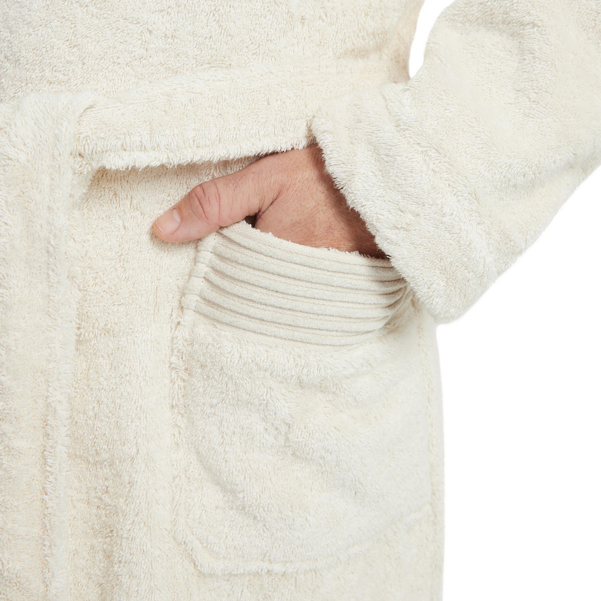 BADEMANTEL UNISEX SCHALKRAGEN WELLNESS NATUR - 869 - Naturfarben, Textil (Mnull) - MÖVE