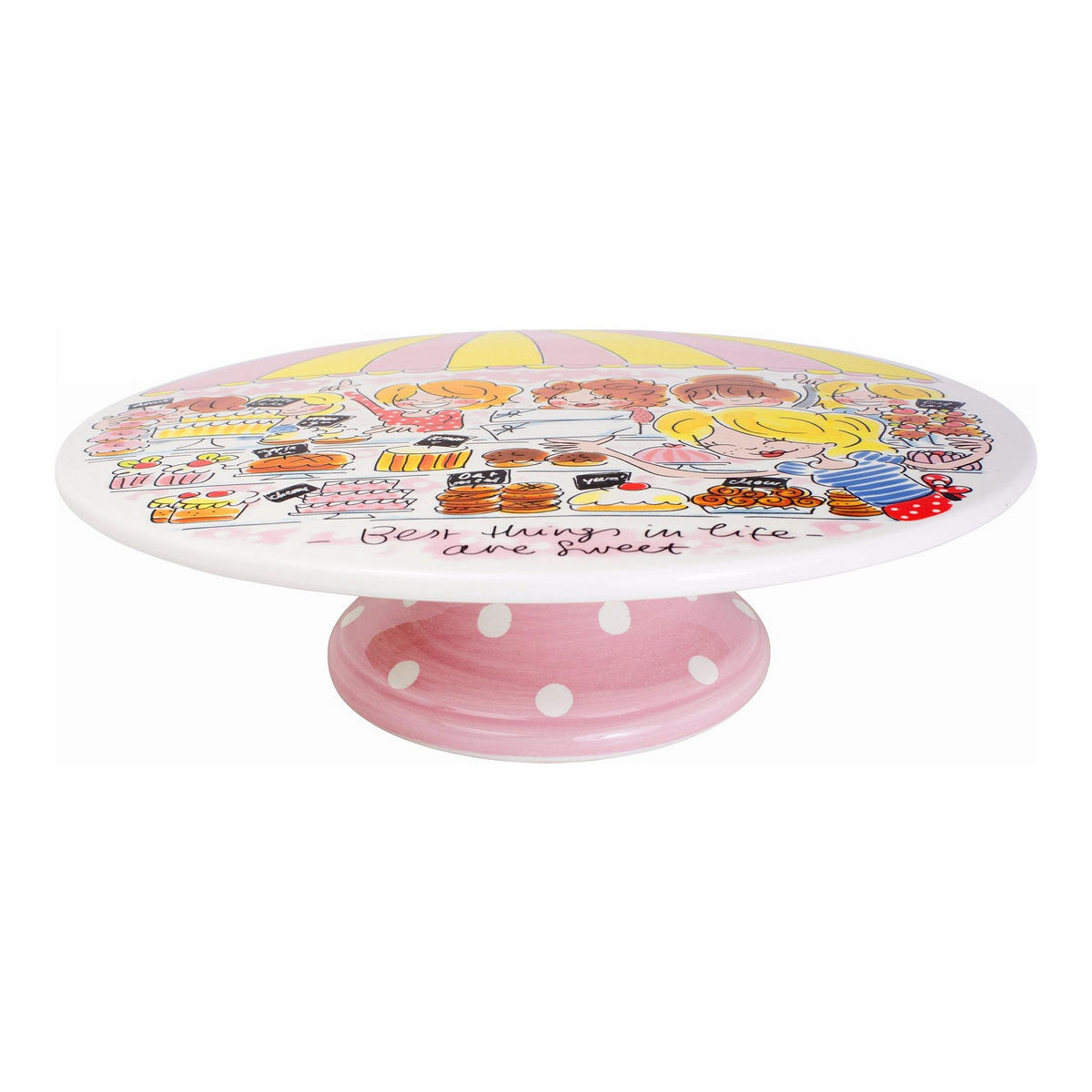 TORTENPLATTE EB Streifen in Bunt - 23cm - Multicolor, Keramik (32.7/9.2/32.9cm) - Blond Amsterdam