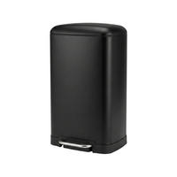 MÜLLBEHÄLTER mit Pedal Osni 20 l 29/30/53 cm - Schwarz, Metall (30/53/29cm) - NUXIO