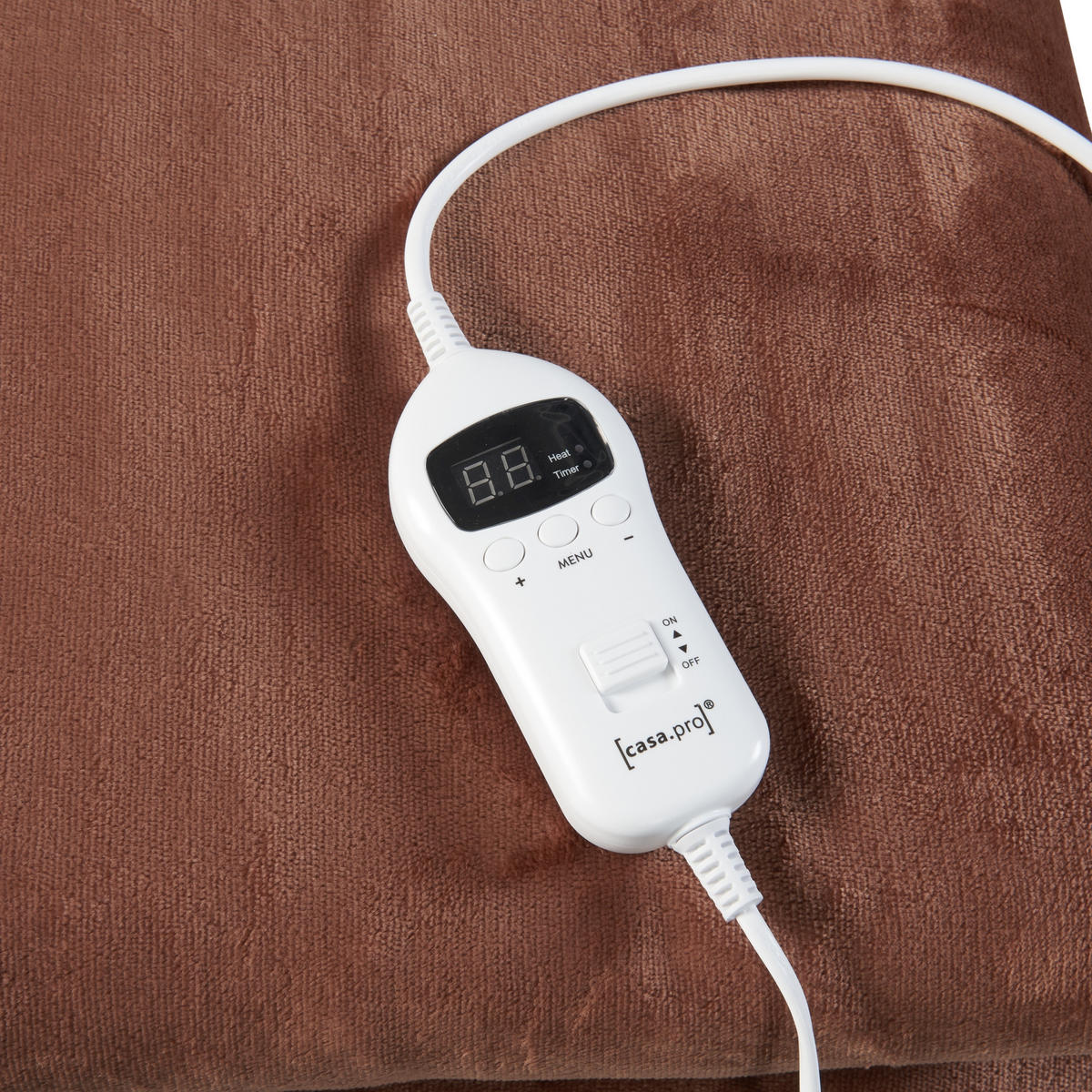 PŘIKRÝVKA Archi - hnědá, textil (200/150cm) - [en.casa]