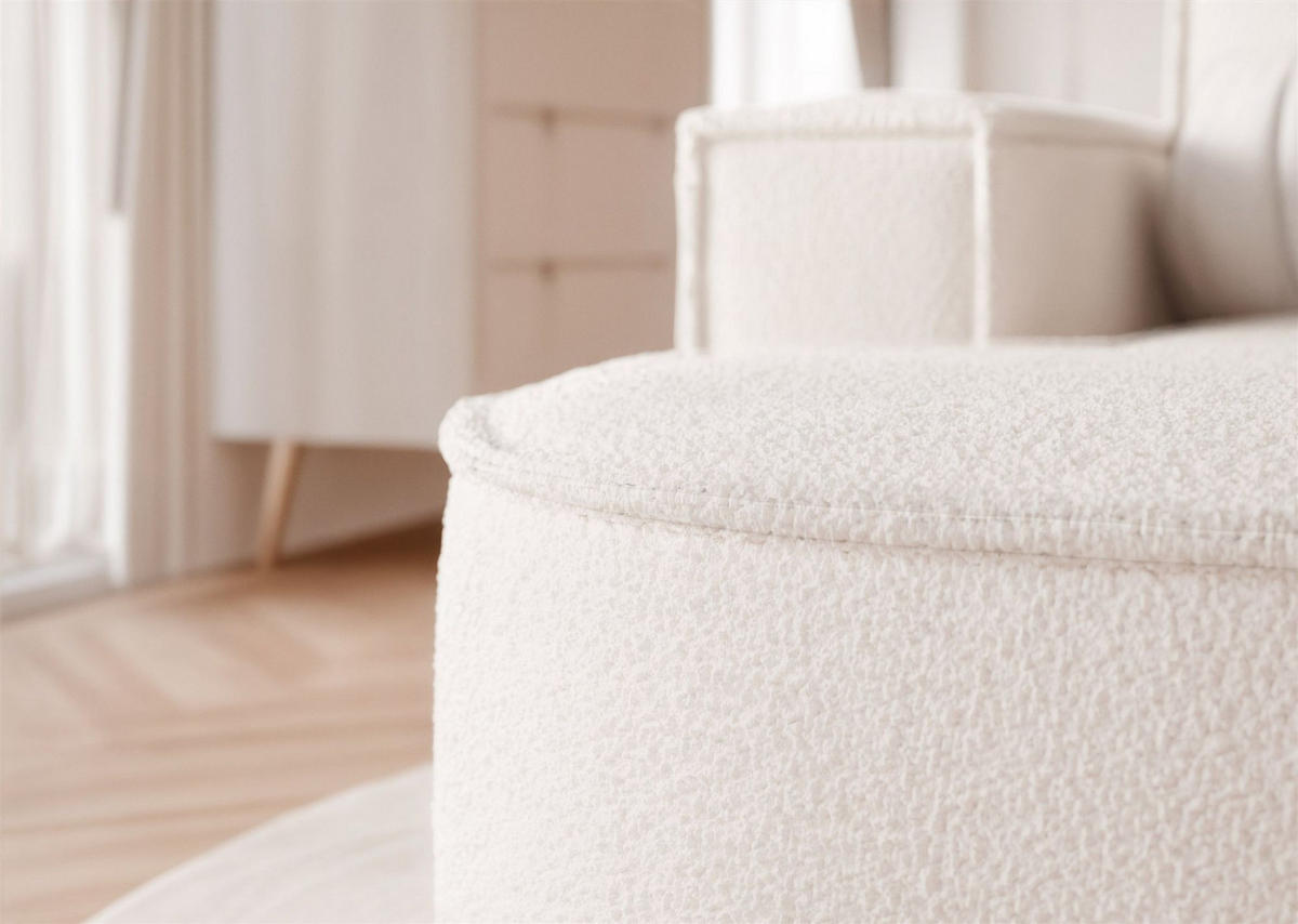 ECKSOFA Arlet In Stoff Abriamo - Creme, Holzwerkstoff/Textil (277/156cm) - Fun Möbel