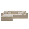 ECKSOFA Nork Beige Links - Beige, Holz/Textil (180/265cm) - Graingold