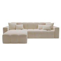 ECKSOFA Nork Beige Links - Beige, Holz/Textil (180/265cm) - Graingold
