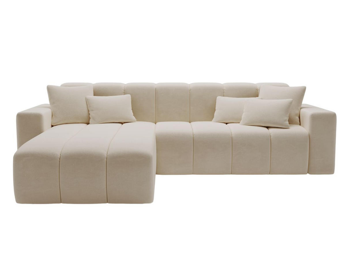 ECKSOFA Nork Beige Links - Beige, Holz/Textil (180/265cm) - Graingold