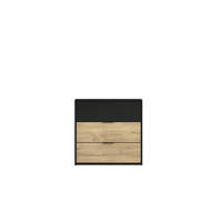 KOMMODE Graphit Schwarz, Eiche Artisan 80/79,3/40 - Eiche Artisan, Holzwerkstoff (80/79/40cm) - RAUMHIRSCH FURNITURE