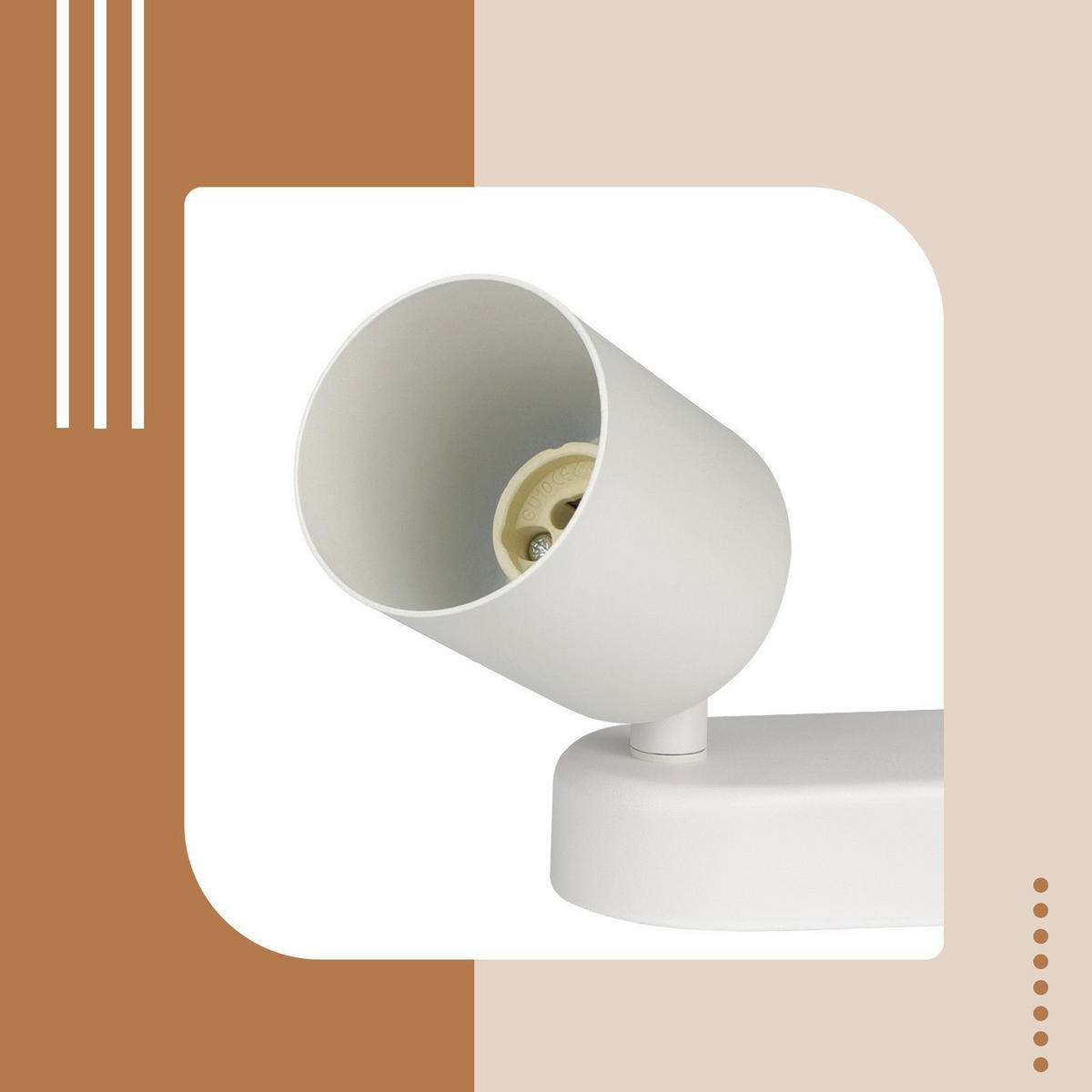 DECKENSTRAHLER Freiheit 4-flammig 58/7/14 cm - Weiß, Metall (58/7/14cm) - Nettlife