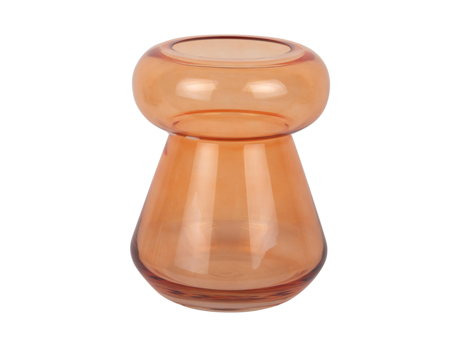 VASE Excelente Orange 20.5/20.5/26 cm - Orange, Glas (26cm) - Present Time