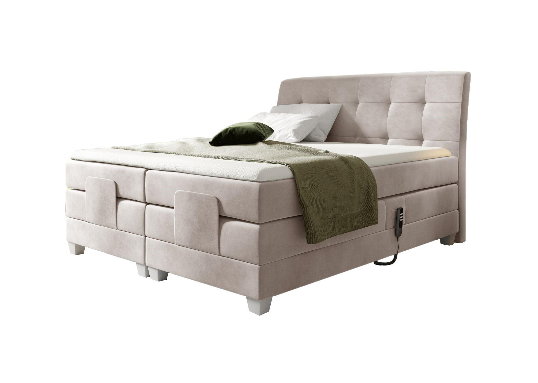 BOXSPRINGBETT DANTE - Beige, Holzwerkstoff (120/200cm) - Meblini