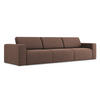 4-SITZER-SOFA Strukturstoff Stoff Pink - Pink/Hellrosa, Kunststoff/Textil (314/80/103cm) - Makamii