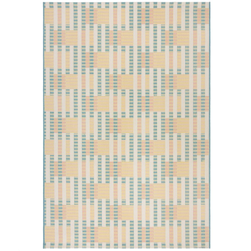 OUTDOOR-TEPPICH Geometrisch-Design, rutschfest, pastellfarben FELL, Pastellfarben 200x290 cm - Pastellblau, Textil (200/290cm) - KADIMA DESIGN