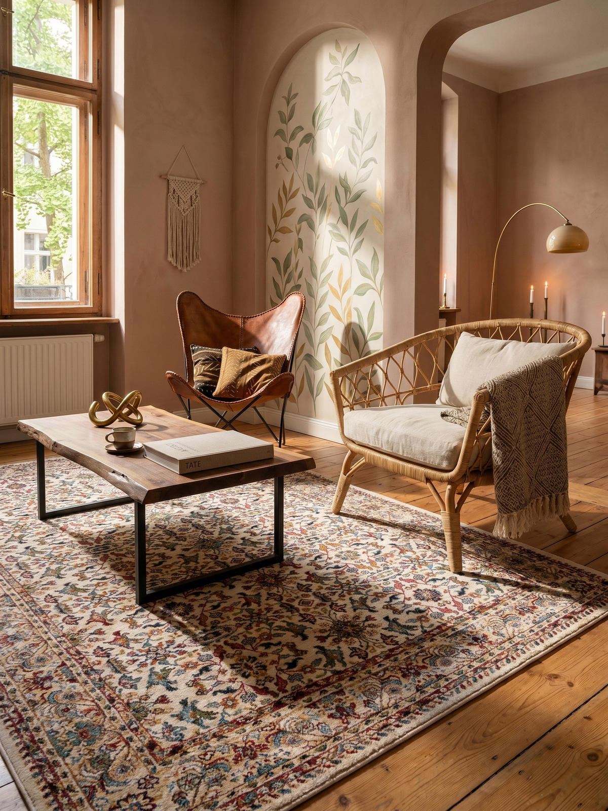 KURZFLORTEPPICH GLAZERT, orientalisch, Natur, 120 x 170 cm - Naturfarben, Textil (170/120cm) - KADIMA DESIGN
