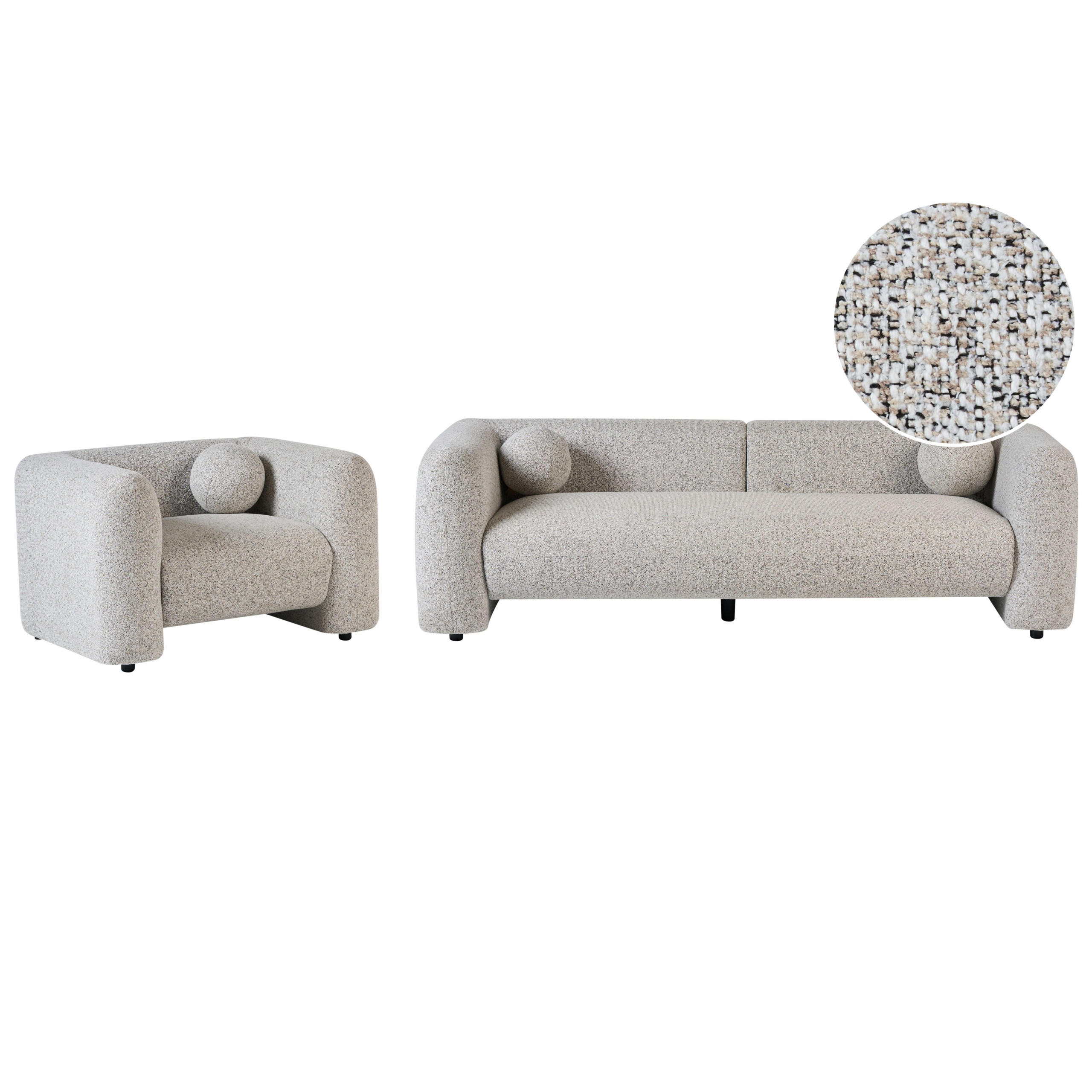 SADA POHOVEK 4-místná Béžová Leiren - béžová, textil (224/68/87cm) - Beliani