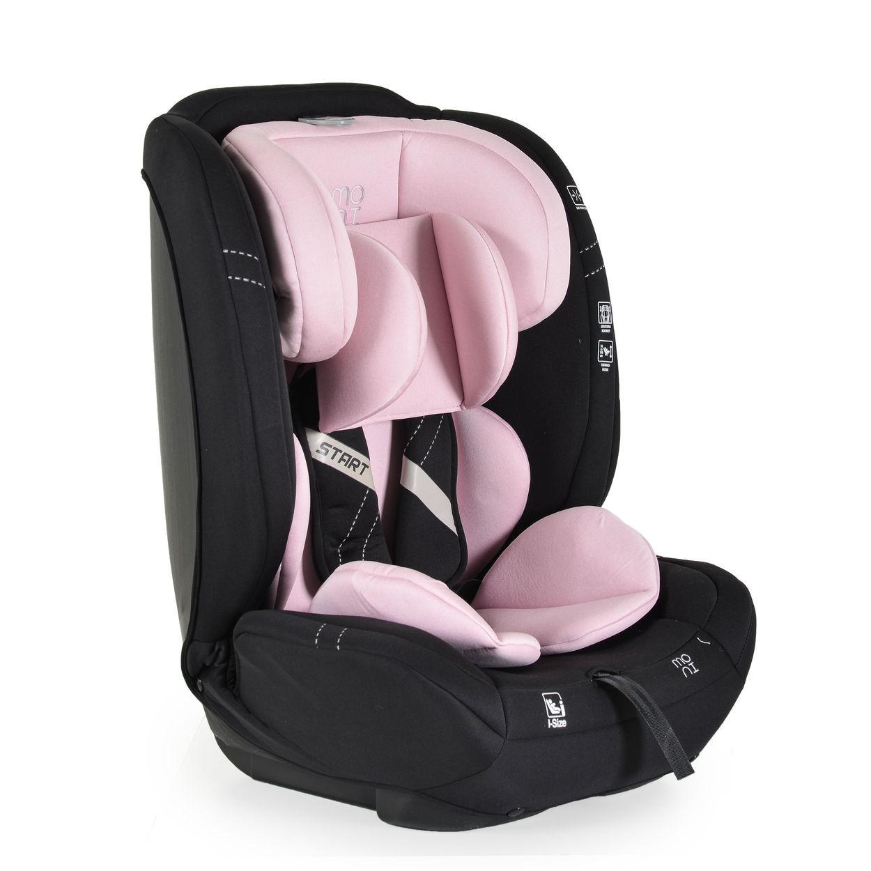 KINDERSITZ i-Size Start rosa (76-150cm) Kopfstütze verstellbar, Kuscheltier - Rosa, Kunststoff (45/60/46cm) - Moni