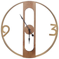WANDUHR heller holzfarbton Mulhouse - Hellbraun, Holzwerkstoff (50/50/2cm) - Beliani