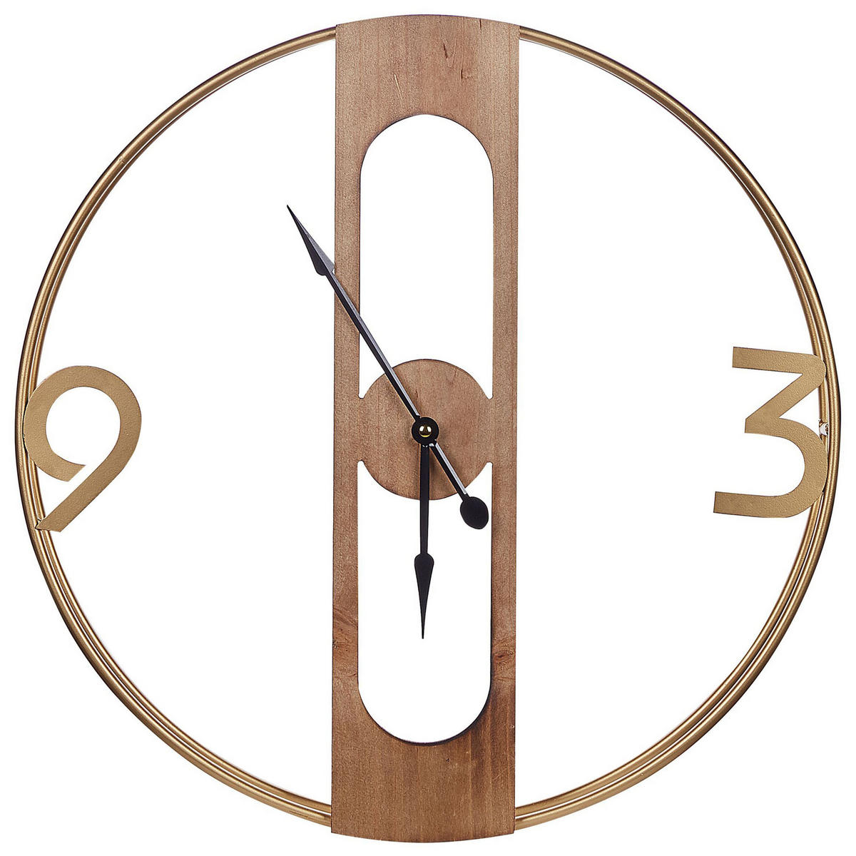 WANDUHR heller holzfarbton Mulhouse - Hellbraun, Holzwerkstoff (50/50/2cm) - Beliani