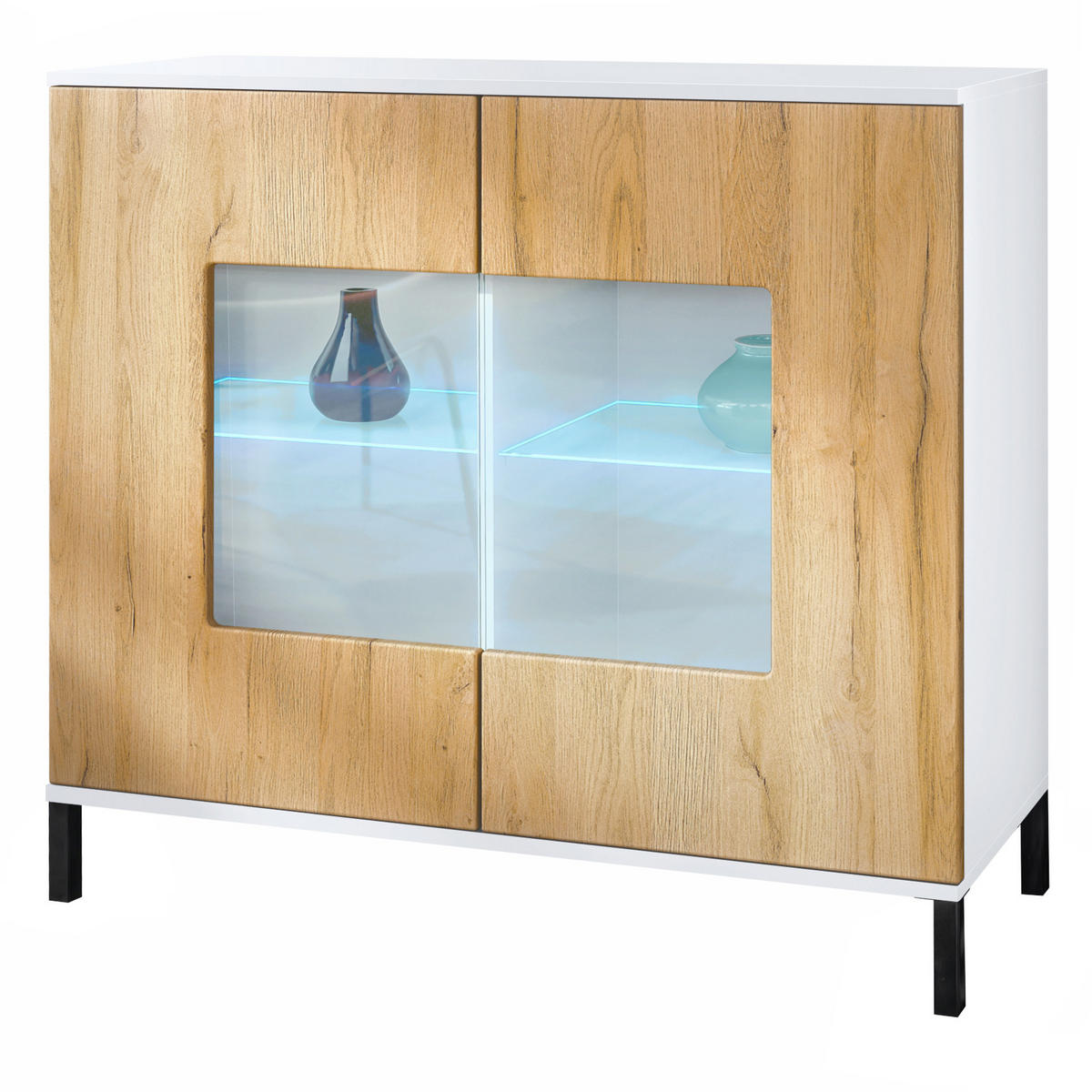 KOMMODE Grömitz Eiche Natur - Eichefarben, Holzwerkstoff (92.5/83.5/35cm) - Vladon