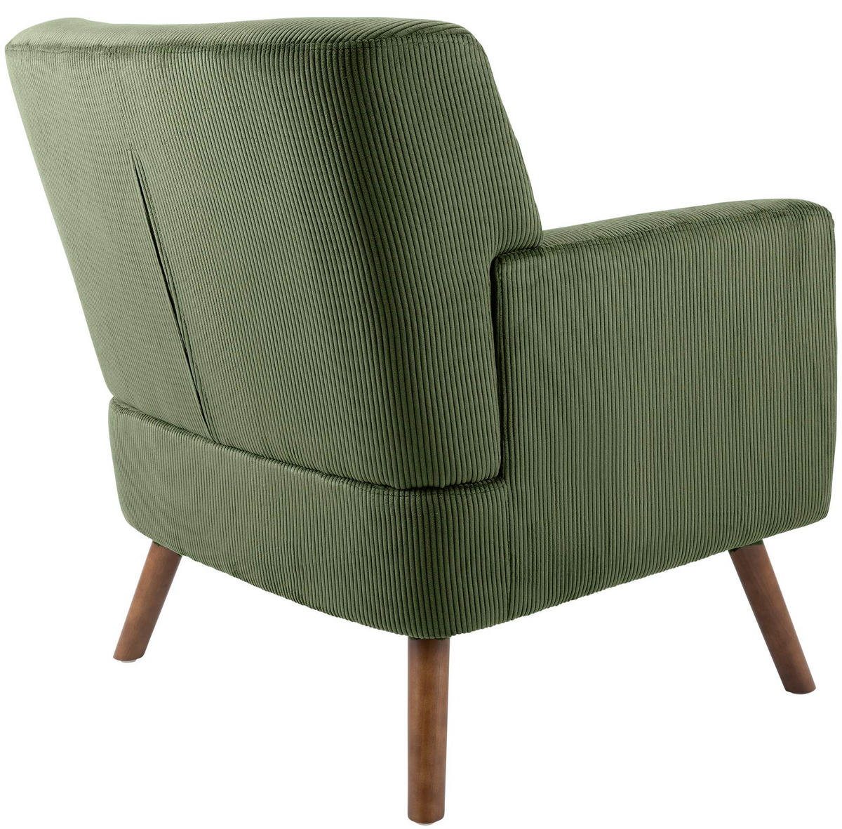 SESSEL Cord Grün - Braun/Grün, Holz/Textil (72/80/74cm) - CLP