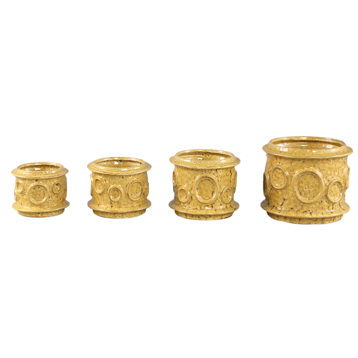 TOPF Gregorie Gelb 19/19/17cm - Gelb, Keramik (17cm) - PTMD Collection