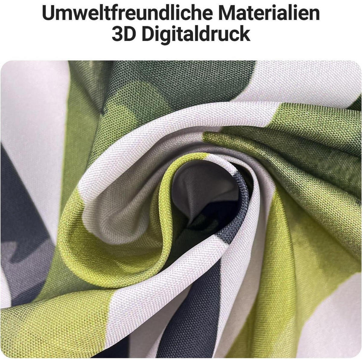 DUSCHVORHANG Blätterabdruck 240 x 200 cm - Multicolor, Textil (240/200cm)