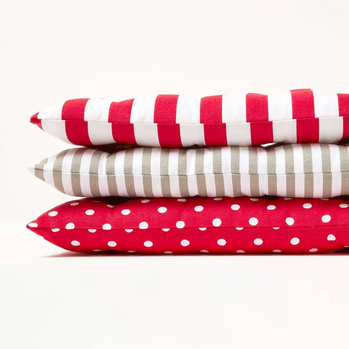 BANKAUFLAGE 2-Sitzer rot-weiß gestreift 108/42/5 cm - Rot, Textil (108/42/5cm) - Homescapes