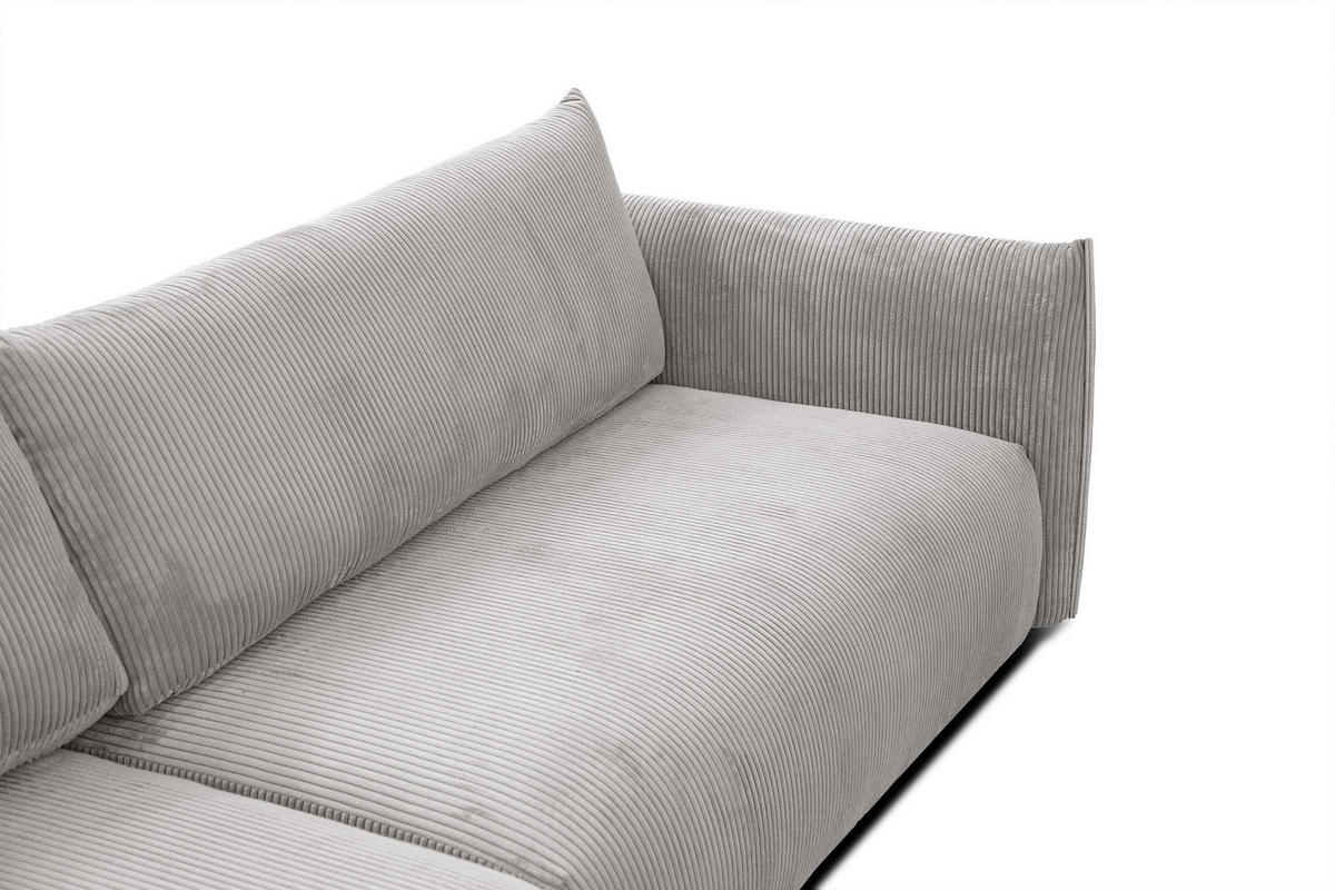 ECKSOFA TAUER 5-Sitzer, weiß - Schwarz/Weiß, Holzwerkstoff/Kunststoff (174/292cm) - Courtois Laville
