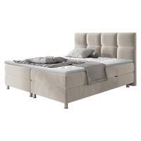 BOXBETT Dave - Chromfarben/Beige, Holz/Textil (140/200cm) - MIRJAN24