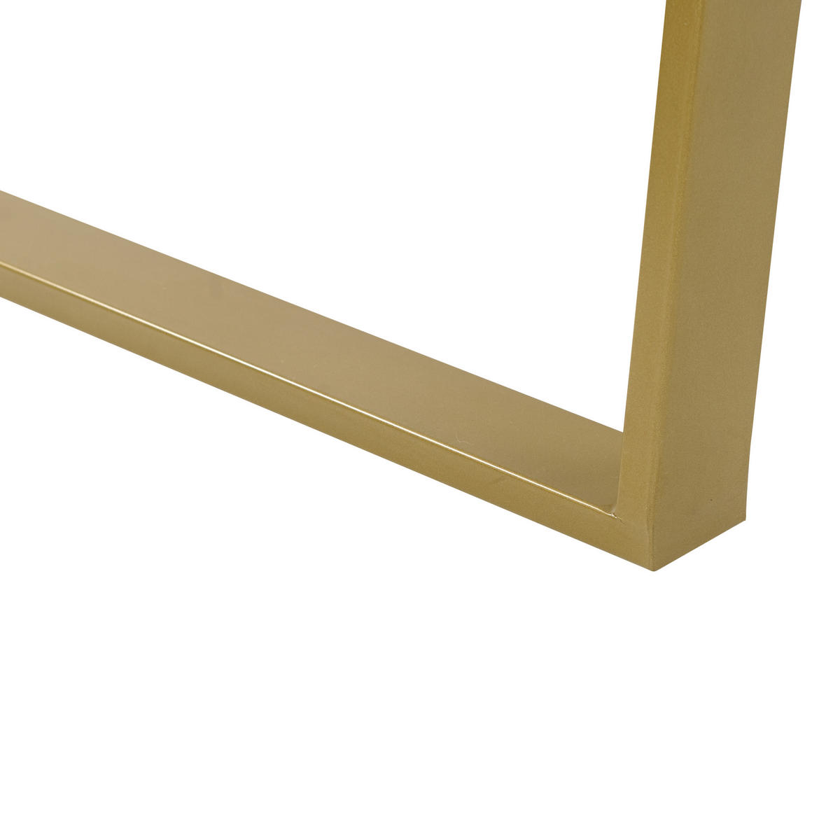 ESSTISCH 200/90/76 cm Weiß, Goldfarben Rechteckig Martynika - Weiß, Holzwerkstoff (200/90/76cm) - Beliani