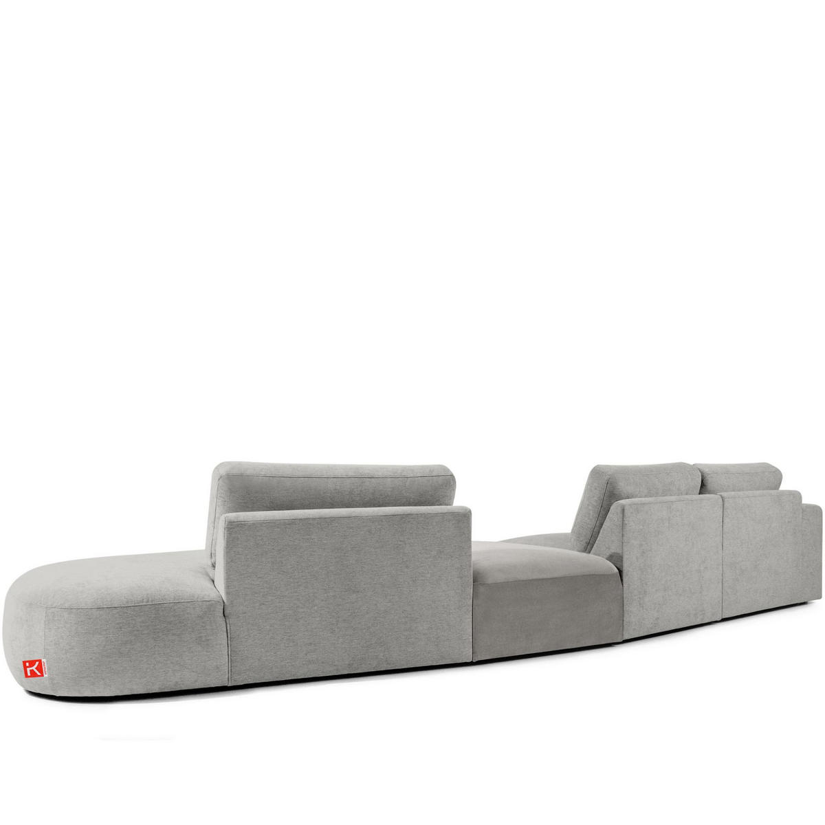 5-SITZER ECKSOFA ZUCCO Chenille rechts, Hellgrau - Hellgrau, Textil (430/84/105cm) - KONSIMO®