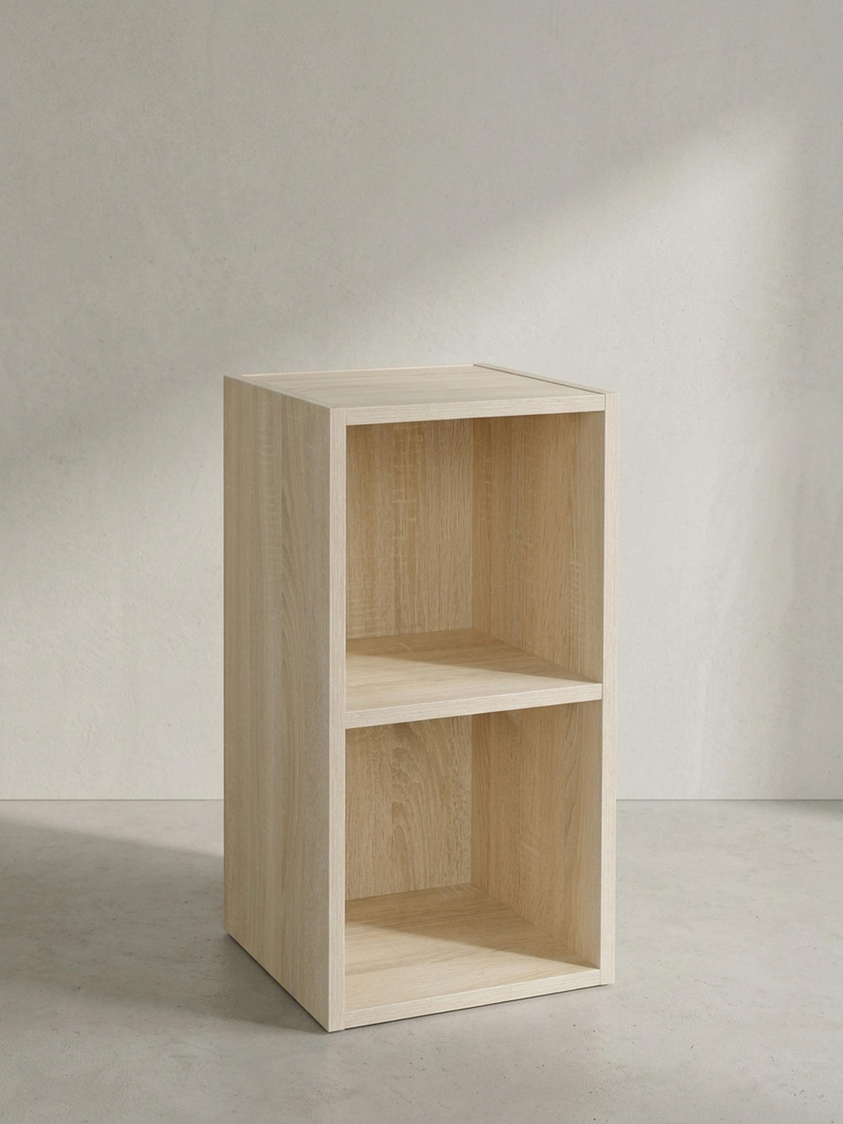 REGAL Melamin 2 Fächer Kompakt CERVINO, Beige 30x30x60 cm - Beige, Holz (30/60/30cm) - KADIMA DESIGN