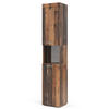 BADSCHRANK Luna Oldstyle 37 x 190 cm - Braun, Holzwerkstoff (37/190/32.6cm) - Vicco