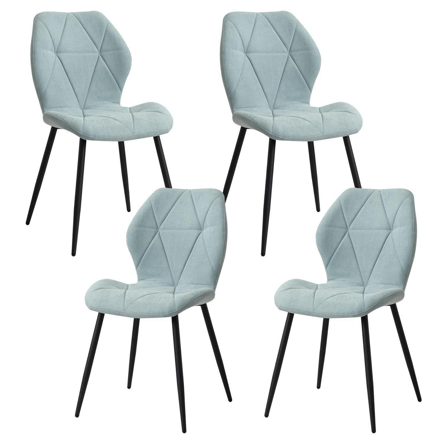 ESSZIMMERSTÜHLE 4er-Set Stoff Mintgrün - Hellgrün, Textil (43/86/47.5cm)