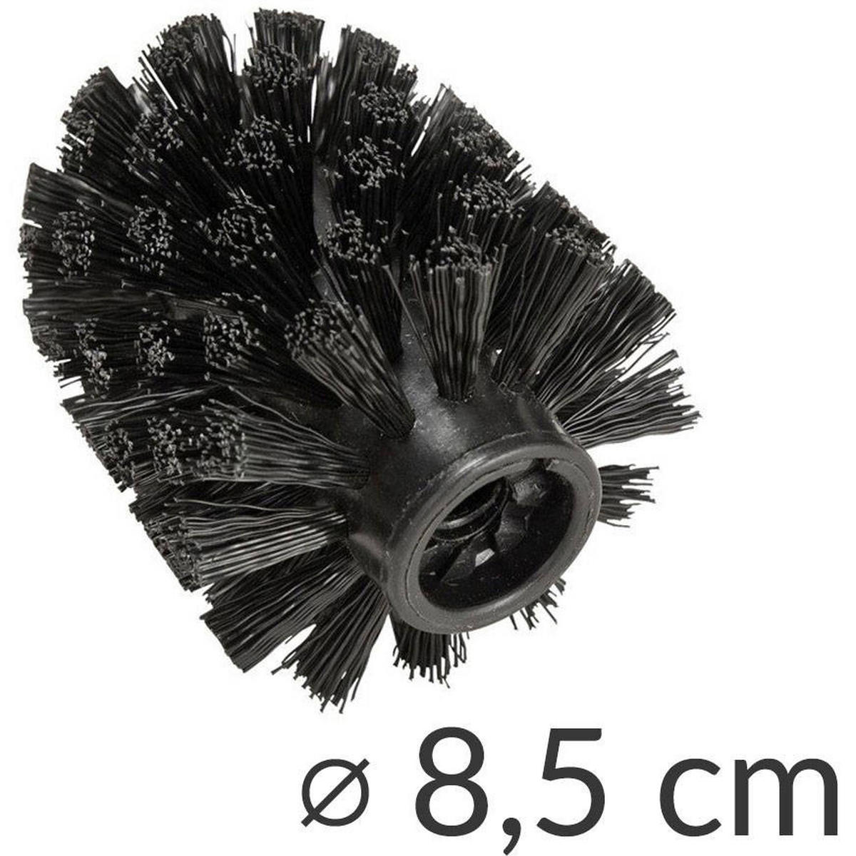 BÜRSTENSTÄNDER und Toilettenpapier Avola Black 16/13/66,5 cm - Schwarz, Kunststoff (13/66.5/16cm) - Wenko