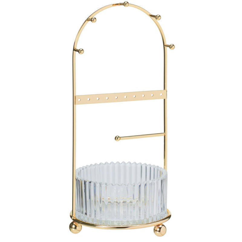 SCHMUCKSTÄNDER 25 cm - Goldfarben, Metall (11/25/11cm) - Home Styling Collection