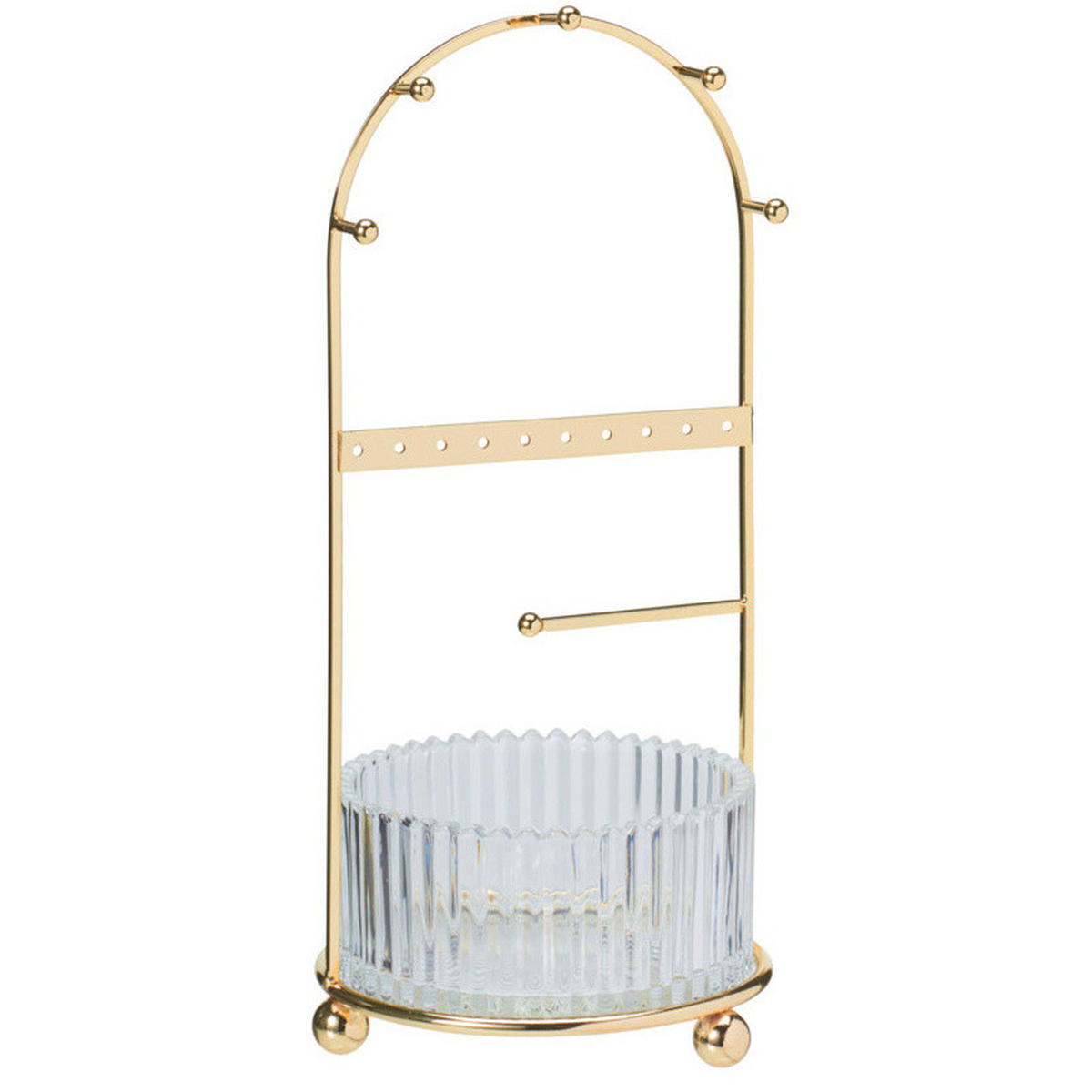 SCHMUCKSTÄNDER 25 cm - Goldfarben, Metall (11/25/11cm) - Home Styling Collection