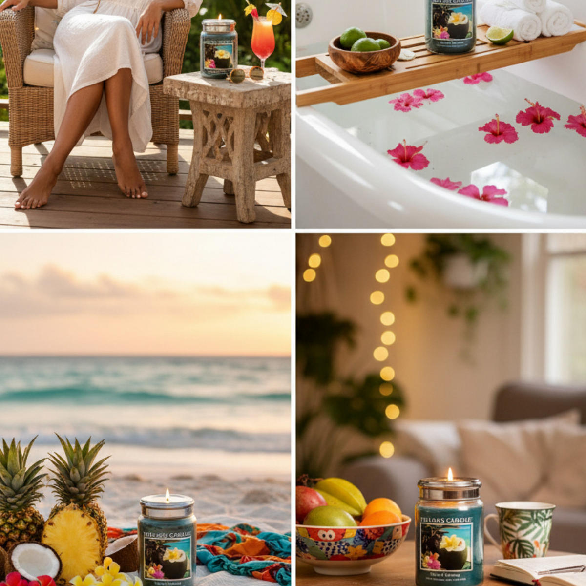 DUFTKERZE Tropical Getaway Grün 602 g Glas - Grün, Glas (15cm) - Village Candle