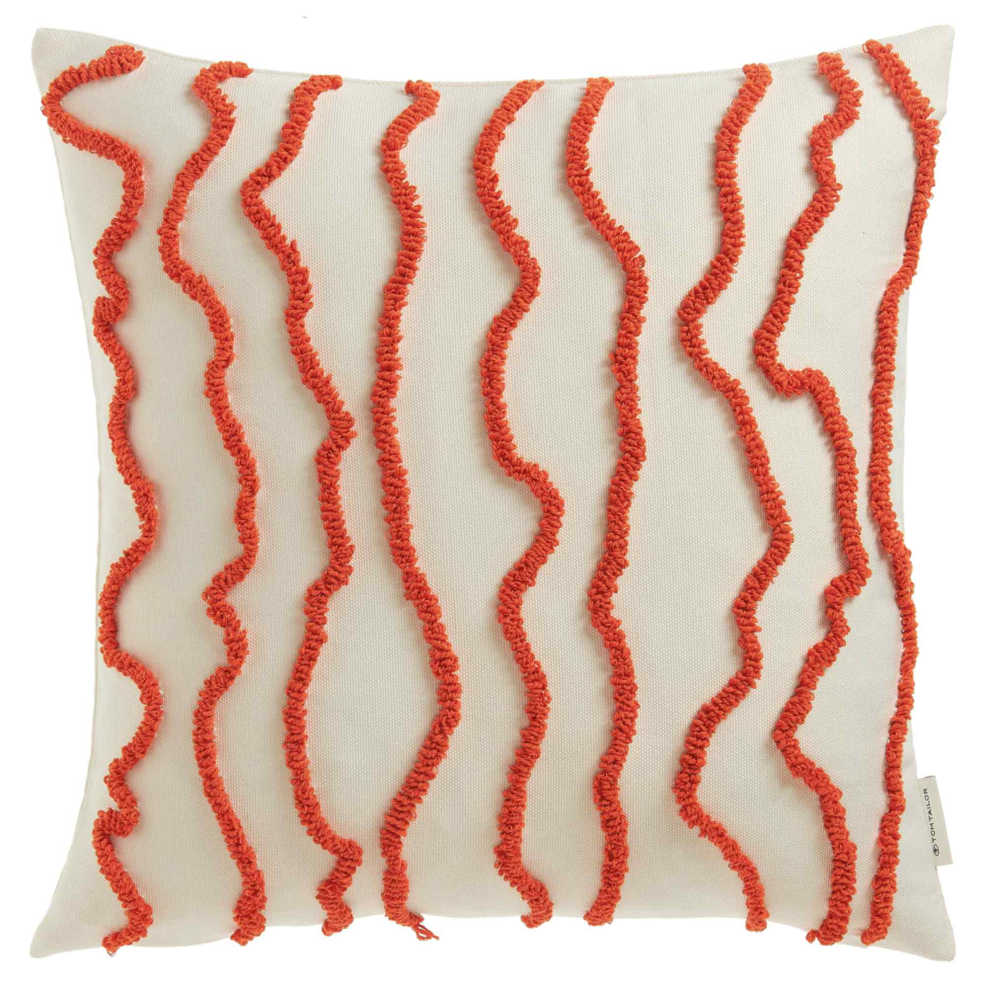 ZIERKISSENHÜLLE WAVY - Orange, Textil (45/45cm) - Tom Tailor