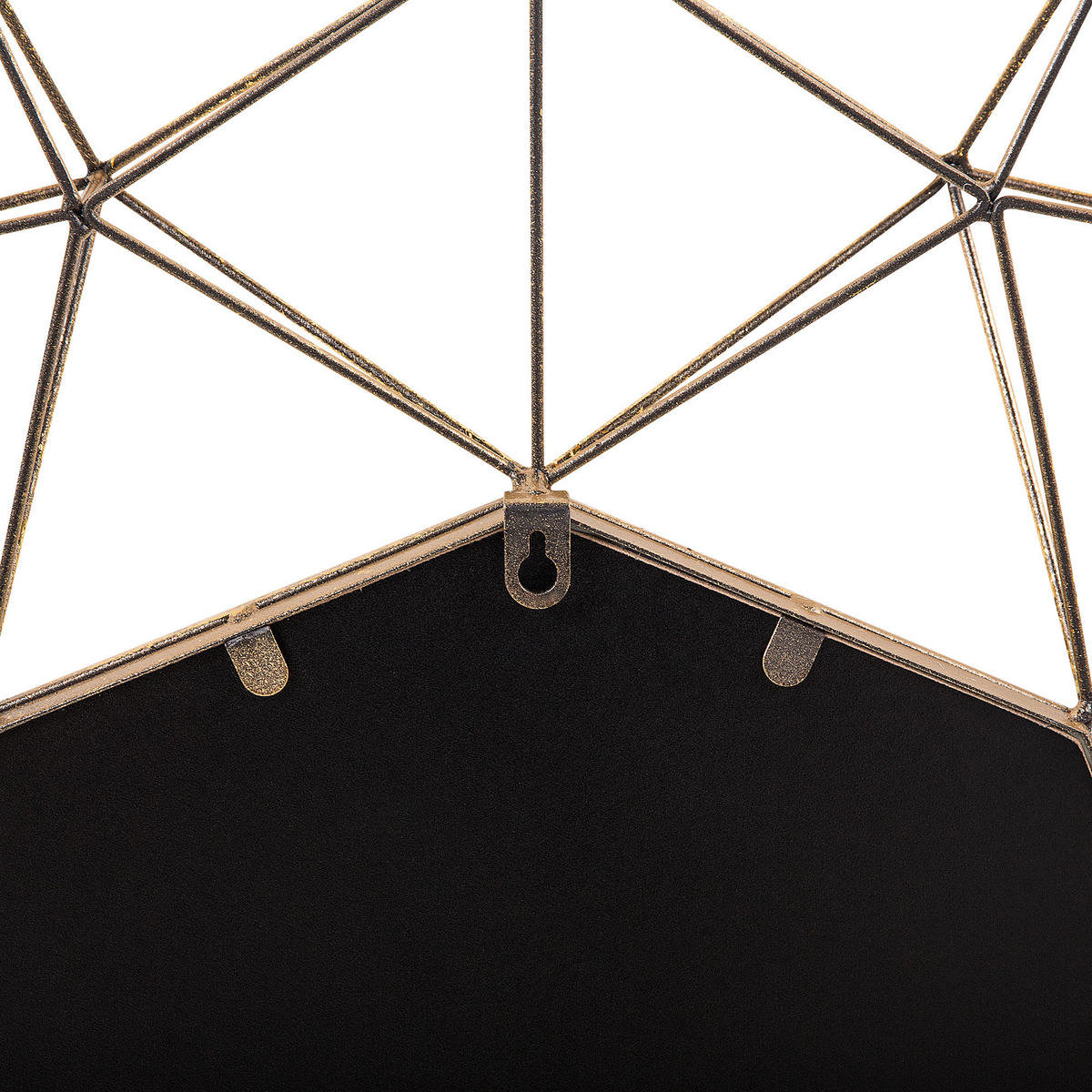 WANDSPIEGEL gold geometrische Form 80/80 cm Gaillac - Goldfarben, Metall (80/80/6cm) - Beliani