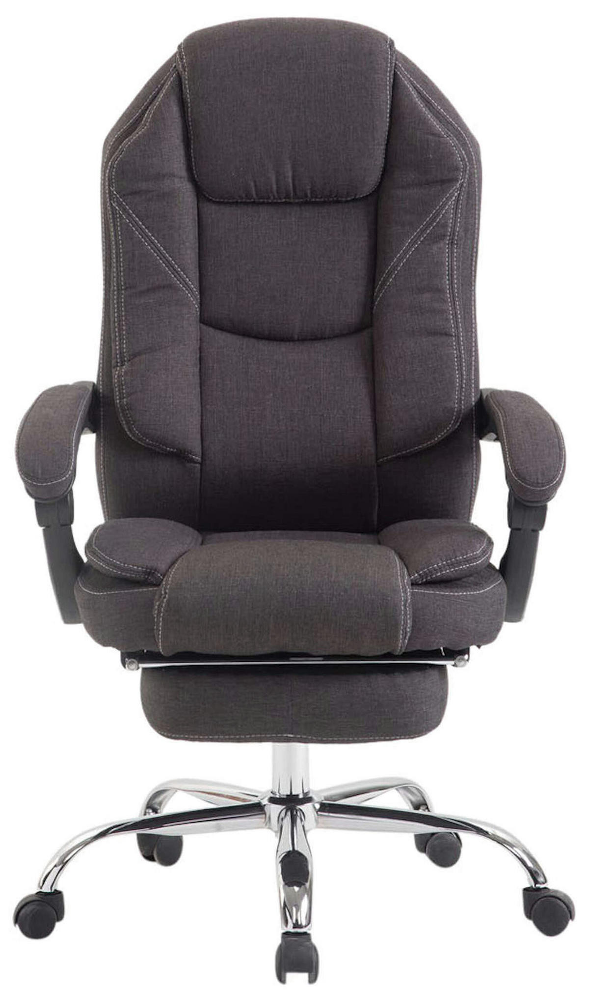 BÜROSTUHL Castan, Stoff Dunkelgrau - Dunkelgrau, Textil/Metall (67/124/64cm) - TPFLiving