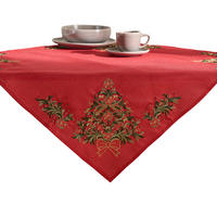 TISCHDECKE Weihnachten Natal, 80x80 cm, Rot - Rot, Kunststoff (80cm) - home&you