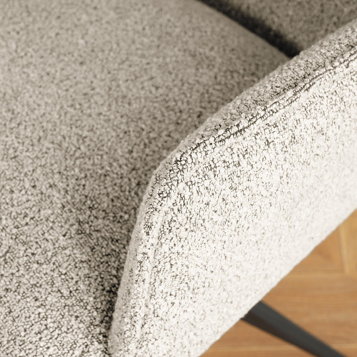 DREHBARER ARMLEHNENSTUHL - Hellgrau, Textil/Metall (58/90/60cm) - home24