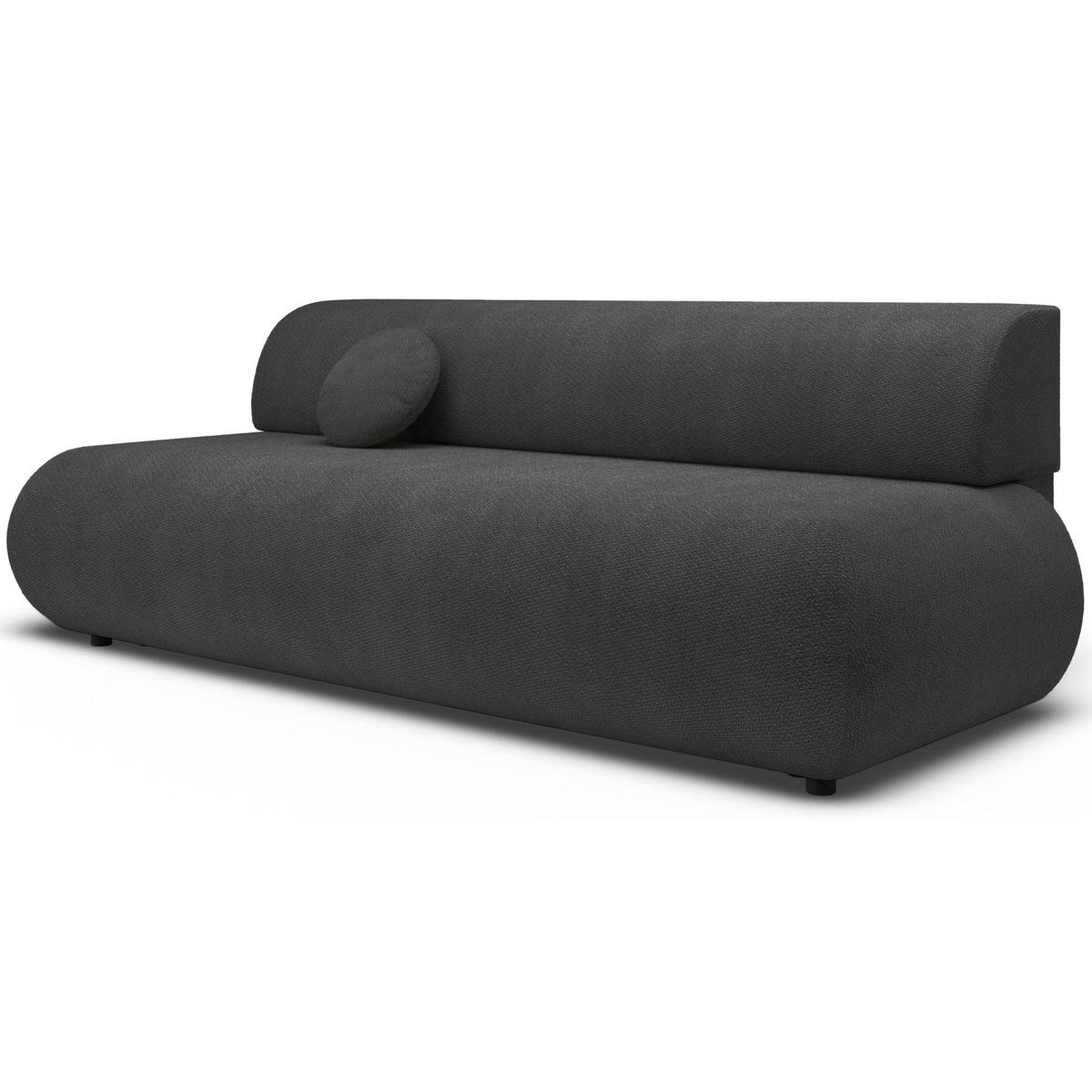 3-SITZER SCHLAFSOFA Graphit Chenille - Schwarz, Kunststoff/Textil (214/74/100cm) - Selsey