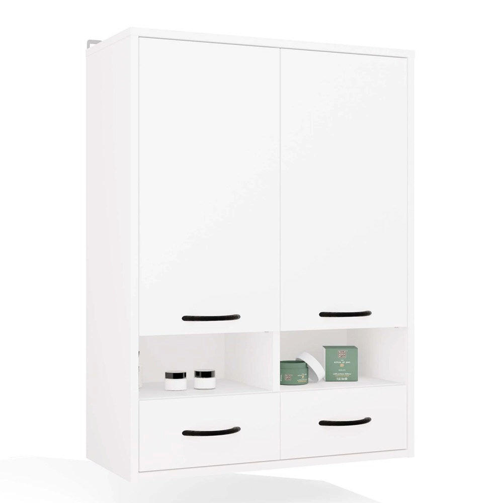 WANDHÄNGESCHRANK Viva - Weiß, Holzwerkstoff (66/90/30cm) - kommodly