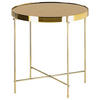 BEISTELLTISCH Glas gold/goldbraun 40 cm Lucea - Goldfarben, Metall (40/40/44cm) - Beliani