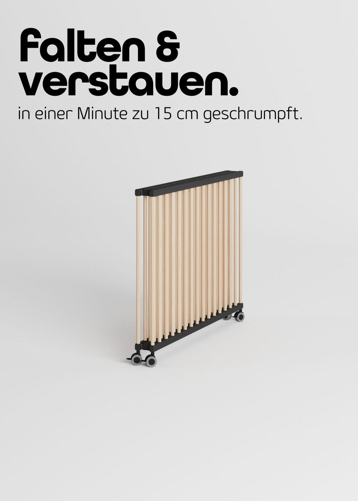 LAUFGITTER 100x100 cm faltbar - schwarz/natur - Schwarz/Naturfarben, Holz (100/74/100cm) - Sämann – make a difference.