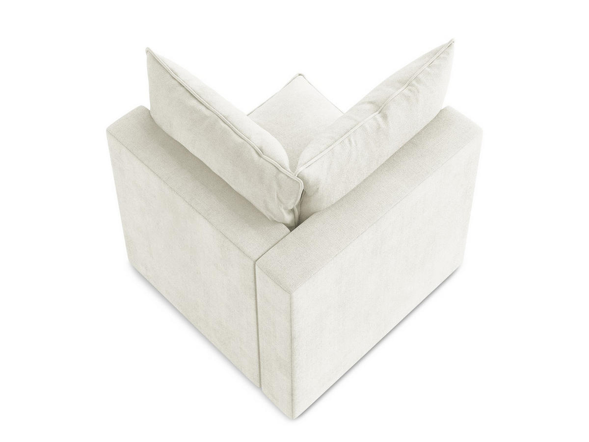 SOFAELEMENT Strukturstoff Beige - Beige/Schwarz, Holzwerkstoff/Kunststoff (90/77/90cm) - Makamii